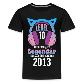10. Geburtstag Gamer Shirt Level 10 Freigeschaltet Geschenk Premium T-Shirt