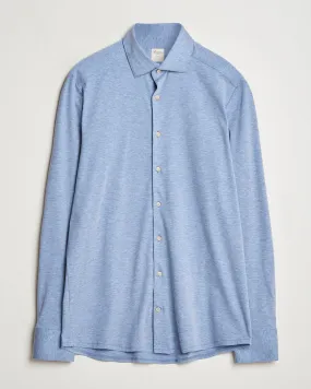 Slimline 4-Way Stretch Jersey Shirt Blue
