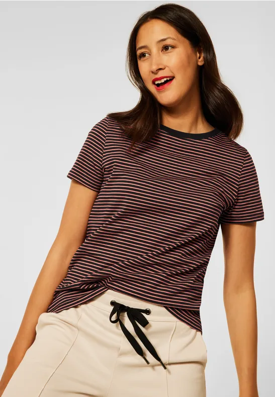 Street One T-Shirt mit Streifenmuster 